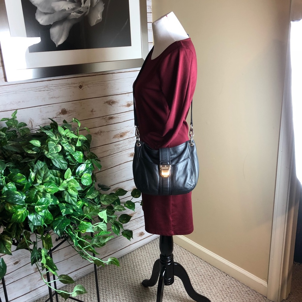 Michael Kors Flap Buckle Black Leather bag